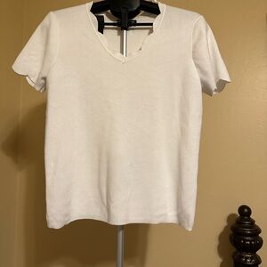 Short Sleeve Sweater for Fall, Cable & Guage, Size XL